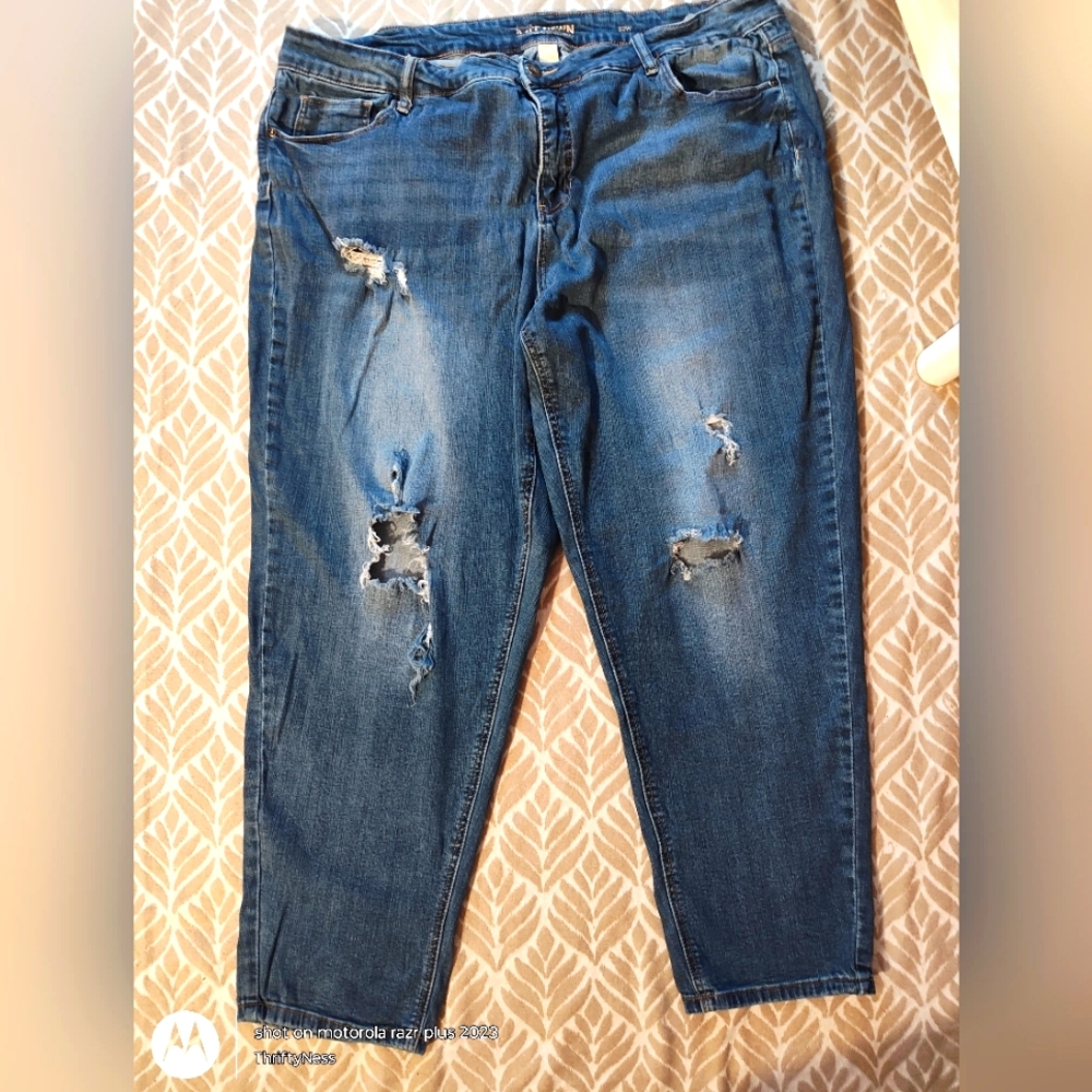 Ruff Hewn Plus size distressed jeans